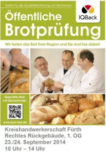 Brotprüfung am 23./24.9.2014 im Haus des Handwerks Fürth